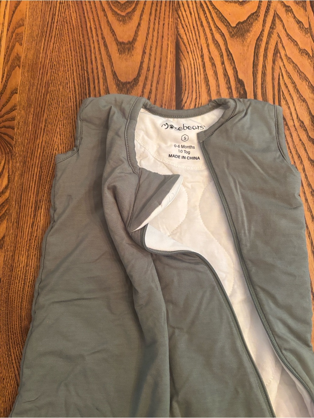 Love to Dream Baby Sleep Sack in Sage Green and White
